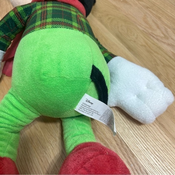 Disney Mickey Mouse Plush Stuffed Animal Winter Christmas Red Green NWT - Picture 5 of 6